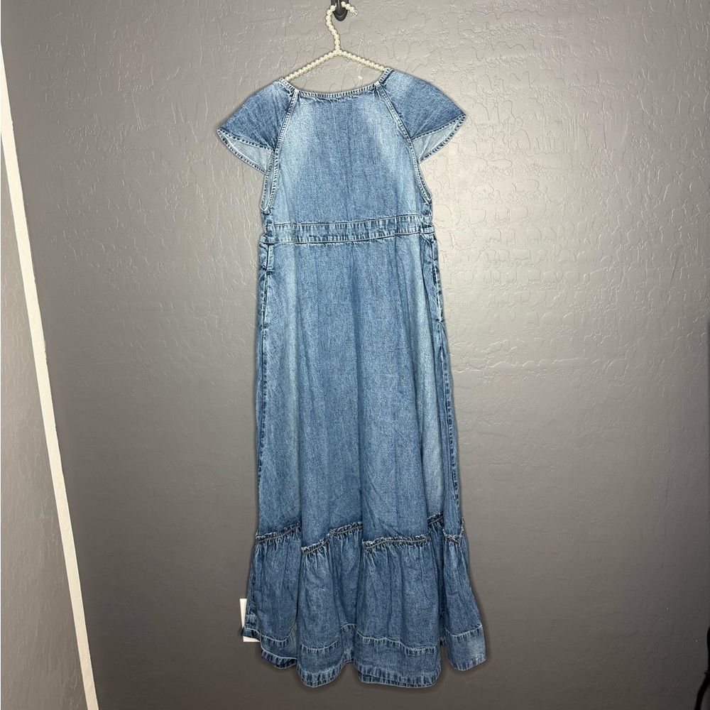 New Free People Roucha Maxi Denim Dress - Picture 6 of 11